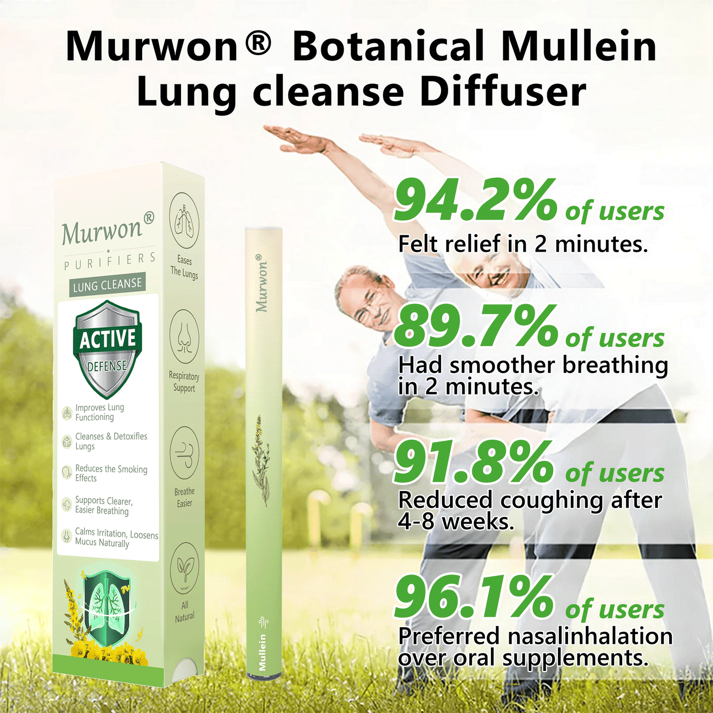 Produs românesc de calitate, livrare în țară 🥇 Inhalator Murwon® pentru plămâni 🍏(👨‍⚕️ Ajutor în tuse, inflamație, dispnee, expectorație, nas înfundat, bronșită și alergii) ❤️