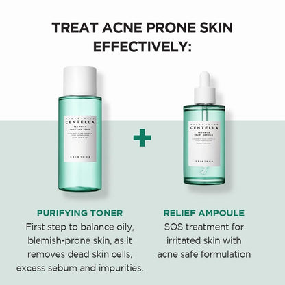 Ampoule SKIN1004 Tea-Trica Relief 100ml (3.38 fl. oz), Hydratation Apaisante pour Peaux Sensibles